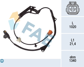 Sensor, wheel speed (78115)