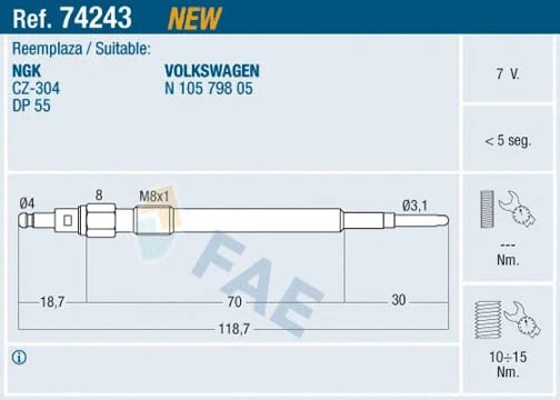 Glow Plug (74243)