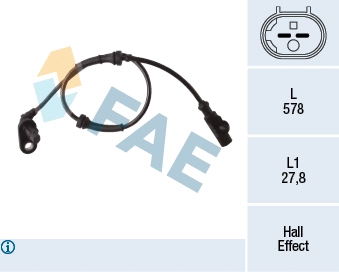 Sensor, wheel speed (78276)