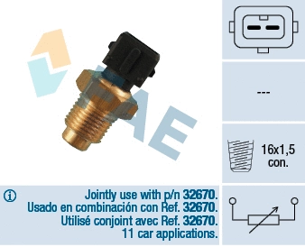 Sensor, coolant temperature (32540)
