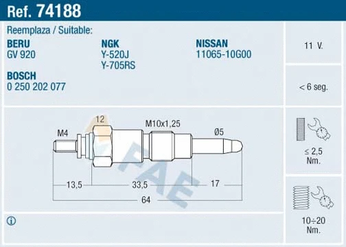 Glow Plug (74188)