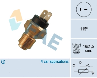 Sensor, coolant temperature (34020)