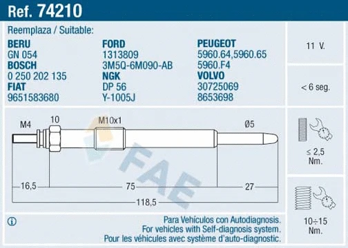 Glow Plug (74210)