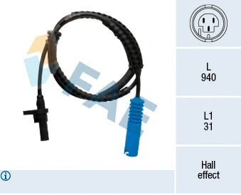 Sensor, wheel speed (78536)