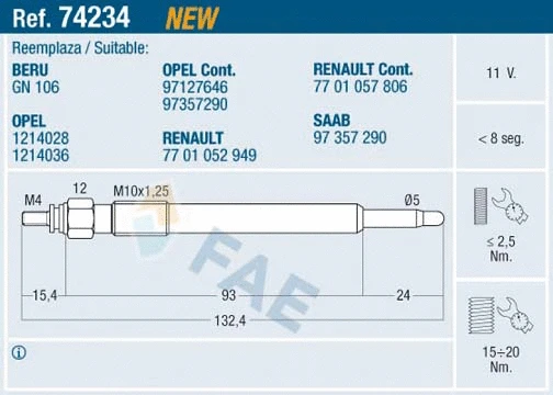 Glow Plug (74234)