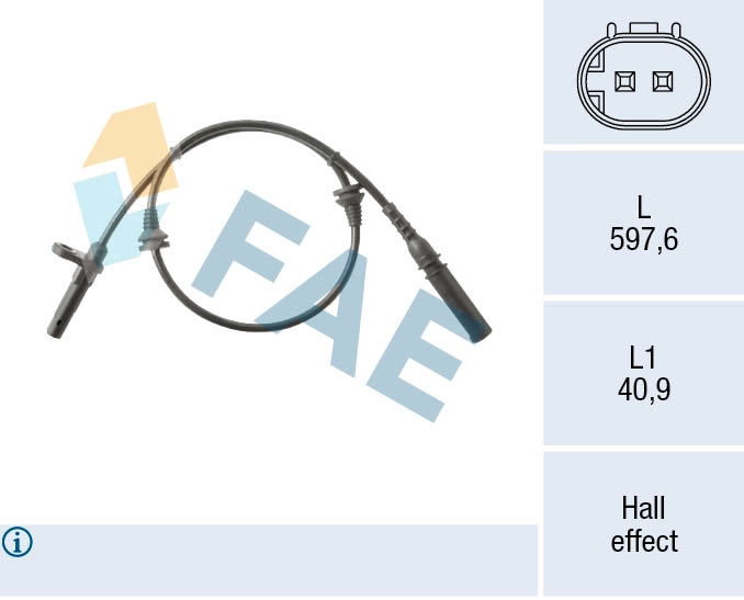 Sensor, wheel speed (78564)