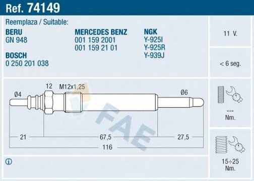Glow Plug (74149)