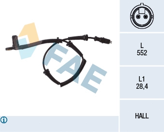 Sensor, wheel speed (78027)