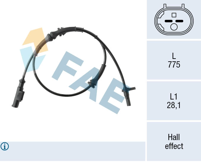 Sensor, wheel speed (78609)