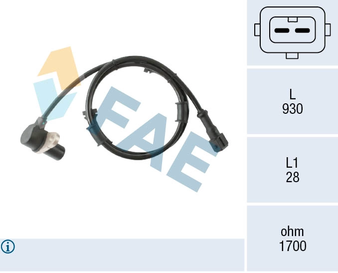 Sensor, wheel speed (78579)