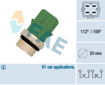 Temperature Switch, coolant warning lamp (35590)