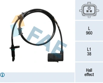 Sensor, wheel speed (78535)