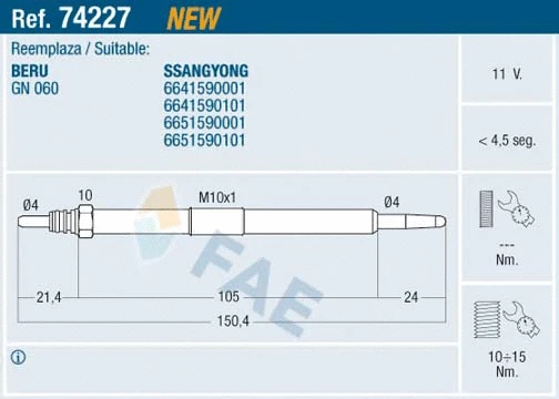 Glow Plug (74227)