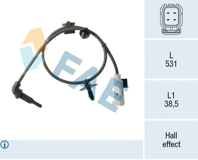 Sensor, wheel speed (78551)