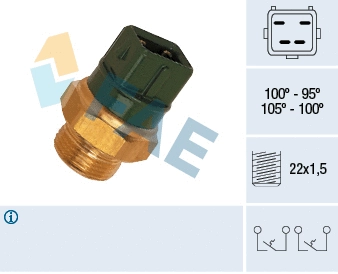Temperature Switch, radiator fan (38010)