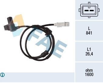 Sensor, wheel speed (78404)