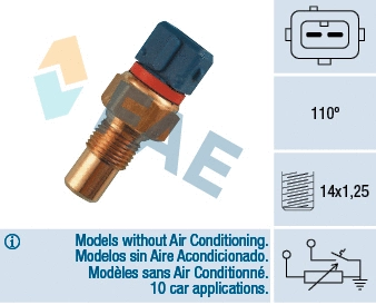 Sensor, coolant temperature (34090)