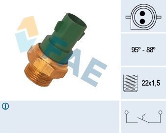 Temperature Switch, radiator fan (37240)