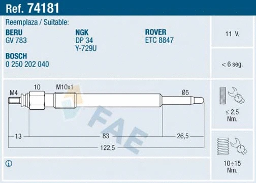 Glow Plug (74181)