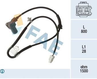 Sensor, wheel speed (78494)