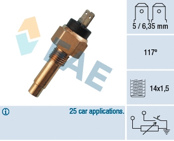 Sensor, coolant temperature (34160)