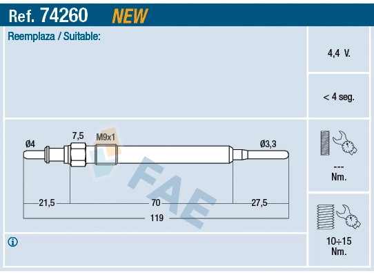 Glow Plug (74260)