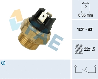 Temperature Switch, radiator fan (37410)