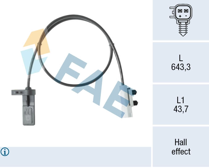 Sensor, wheel speed (78673)