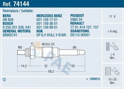 Glow Plug (74144)