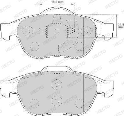 Brake Pad Set, disc brake (FD6989A)