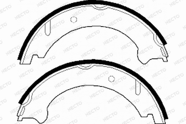 Brake Shoe Set, parking brake (N1650)