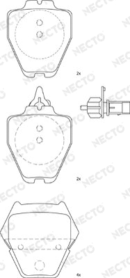 Brake Pad Set, disc brake (FD7284A)