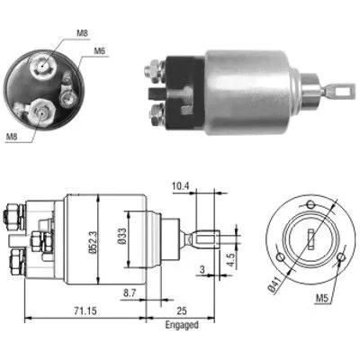 Solenoid Switch, starter (46044)