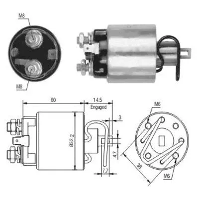 Solenoid Switch, starter (46089)