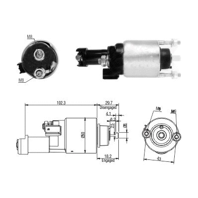Solenoid Switch, starter (46315)