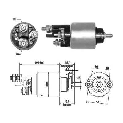 Solenoid Switch, starter (46283)