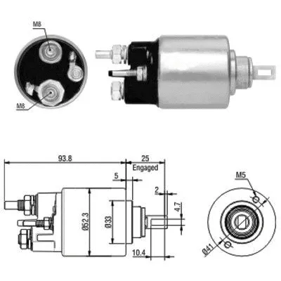 Solenoid Switch, starter (46118)