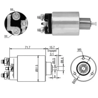 Solenoid Switch, starter (46182)