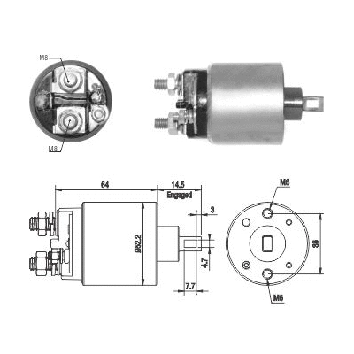 Solenoid Switch, starter (46274)