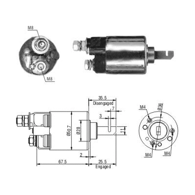 Solenoid Switch, starter (46316)