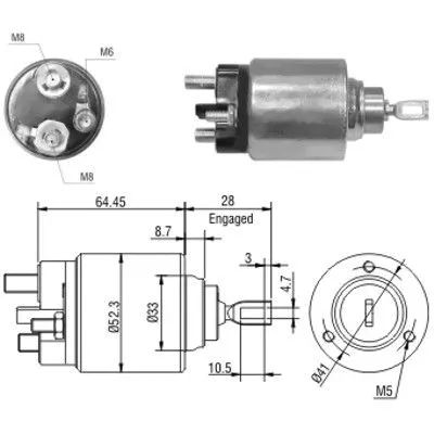 Solenoid Switch, starter (46040)