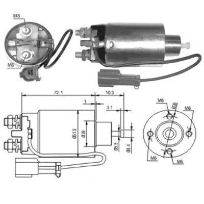 Solenoid Switch, starter (46038)