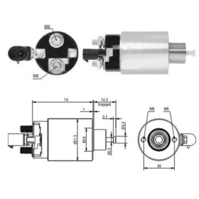 Solenoid Switch, starter (46171)