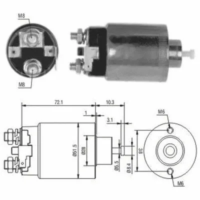 Solenoid Switch, starter (46179)