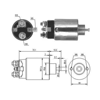 Solenoid Switch, starter (46093)