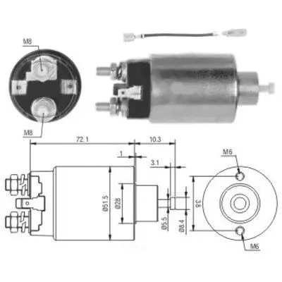 Solenoid Switch, starter (46142)