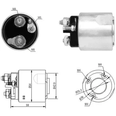 Solenoid Switch, starter (46062)