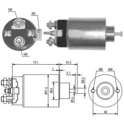 Solenoid Switch, starter (46141)