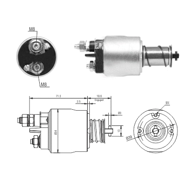 Solenoid Switch, starter (46311)