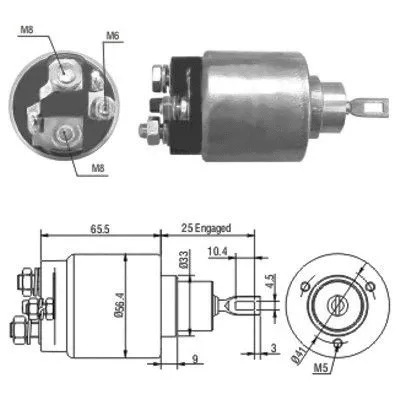 Solenoid Switch, starter (46042)